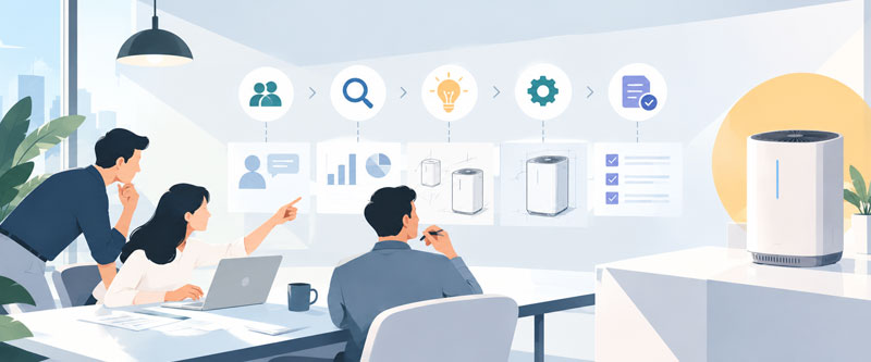 ¿Qué se debe definir antes de comenzar el desarrollo del producto? Un ejemplo de equipos de limpieza